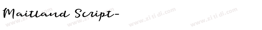 Maitland Script字体转换